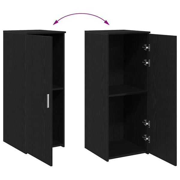 Schwarzer Lagerschrank, 40x45x103,5 cm