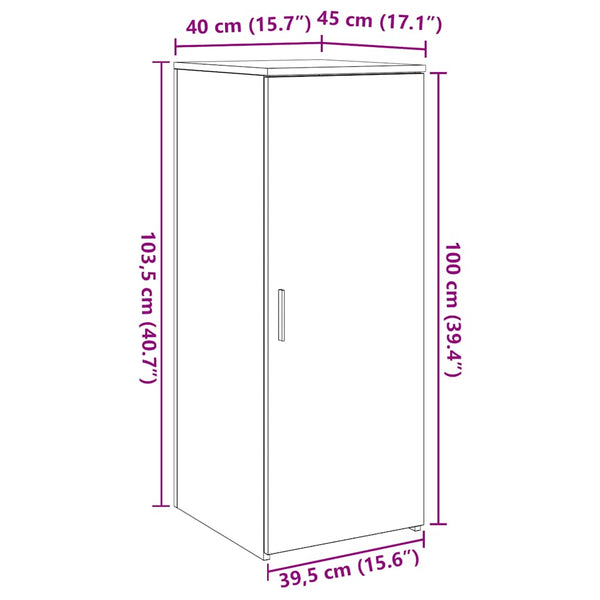 Lagerschrank Sonoma Eiche 40x45x103,5 cm