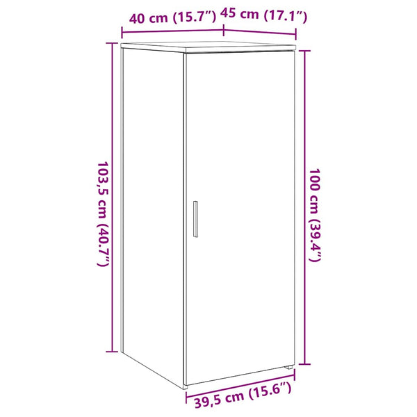 Lagerschrank Räuchereiche 40x45x103,5 cm