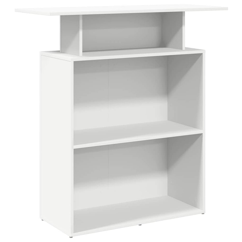 vidaXL Reception Desk White 100 x 40 x 104 cm Engineered Wood