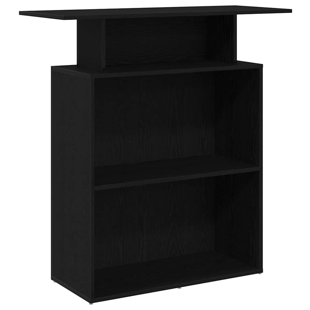 vidaXL Reception Desk Black 100 x 40 x 104 cm Engineered Wood