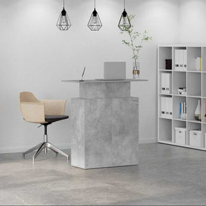 Empfangstheke Betongrau 100x40x104 cm
