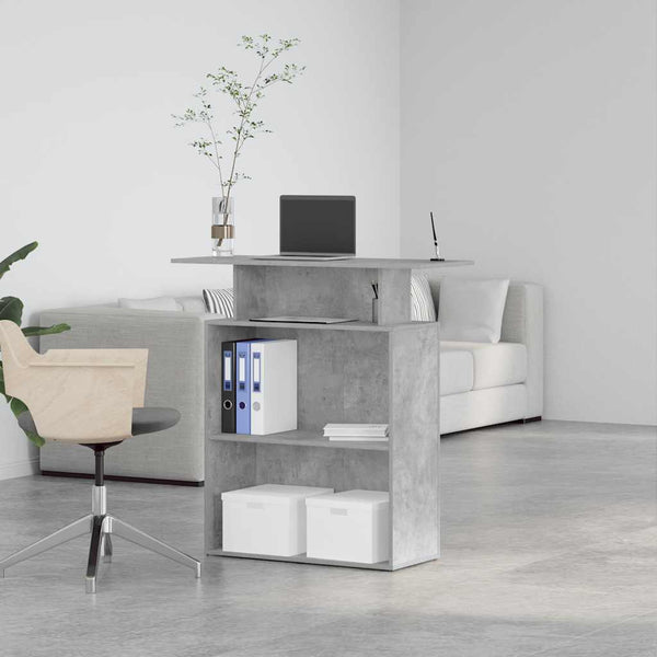 Empfangstheke Betongrau 100x40x104 cm