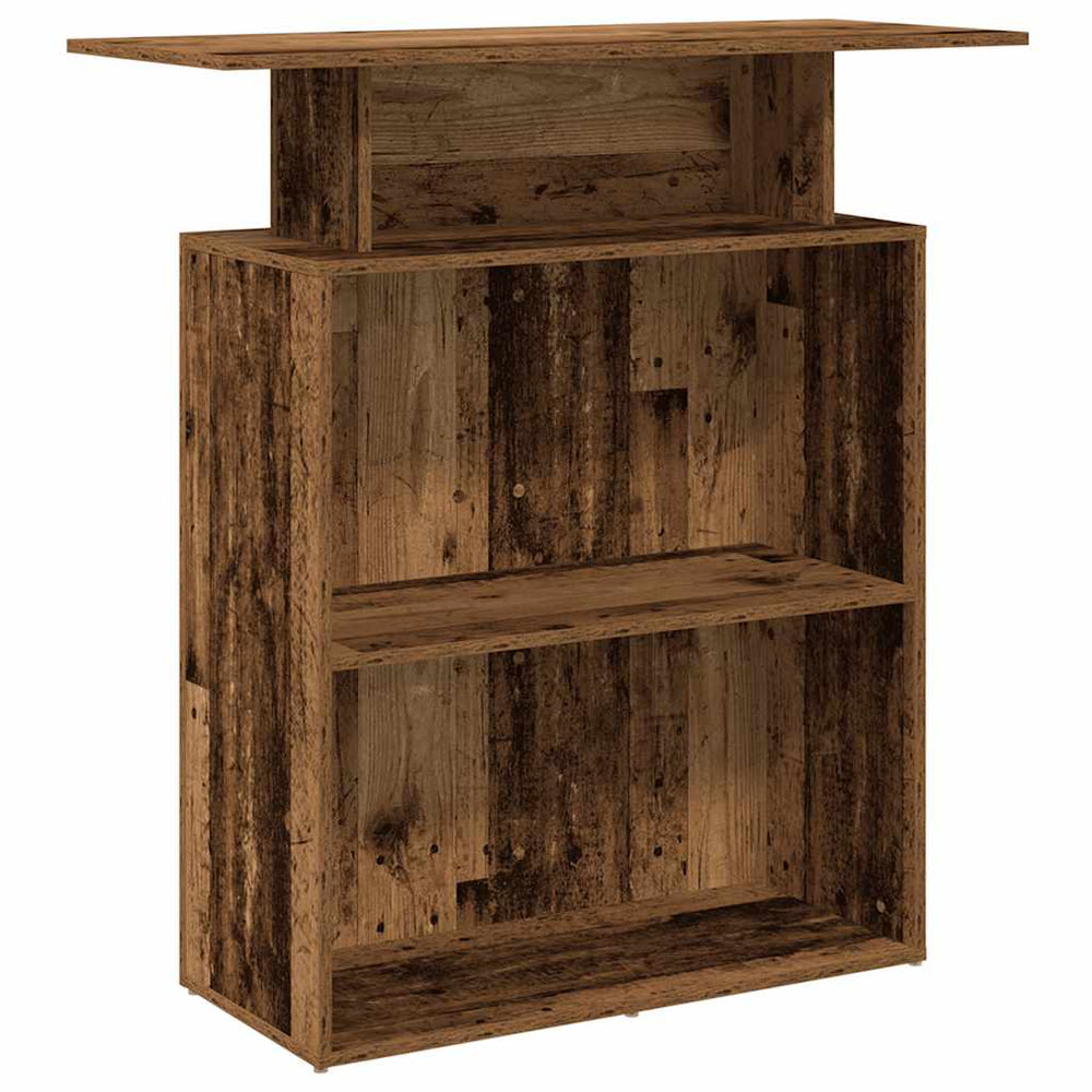 vidaXL Reception Desk Reclaimed Wood Look 100x40x104 cm Engineered Wood