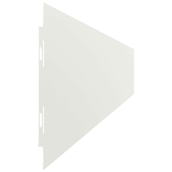 Weiße Rasenkanten Stahl 10er Set, 103cm
