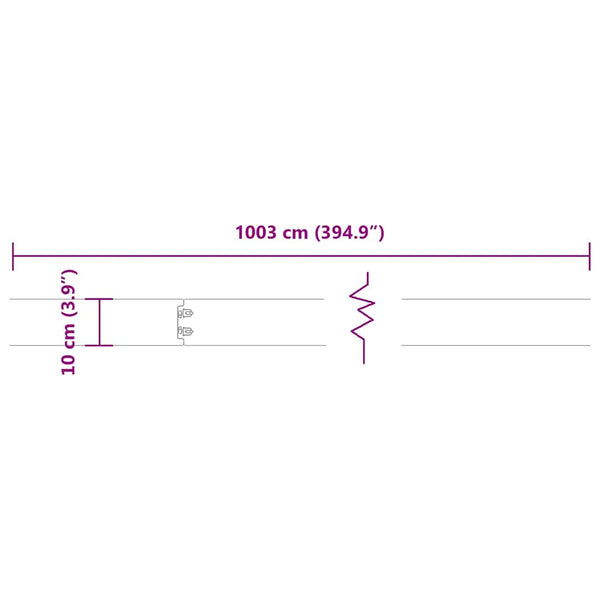 Anthrazit Rasenkanten Stahl 10er Set, 103cm