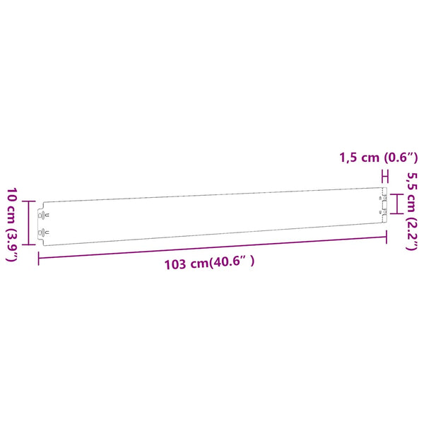 Olivgrüne Rasenkanten, 50 Stk., 103cm