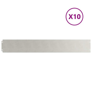 Edelstahl Rasenkanten 10er Set, 15x103 cm