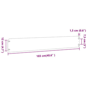 Edelstahl Rasenkanten 10er Set, 15x103 cm
