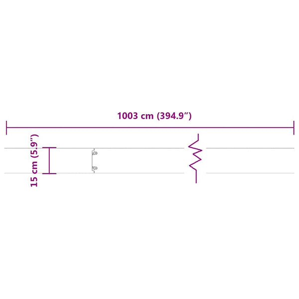 Edelstahl Rasenkanten 10er Set, 15x103 cm