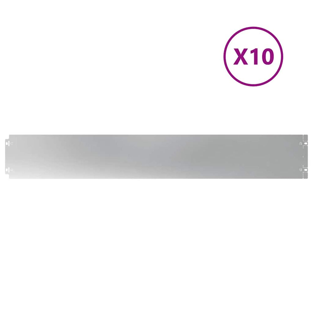 Verzinkte Rasenkanten Stahl 10er Set