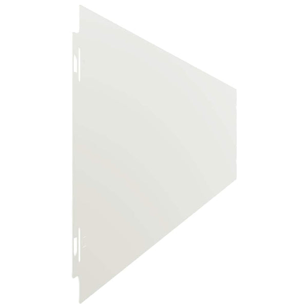 Weiße Rasenkanten Stahl 15x103cm, 50 Stk.