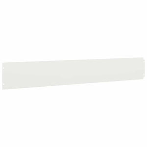 Weiße Rasenkanten Stahl 15x103cm, 50 Stk.