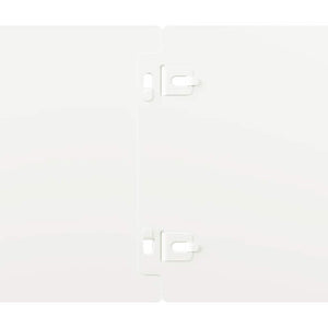 Weiße Rasenkanten Stahl 15x103cm, 50 Stk.
