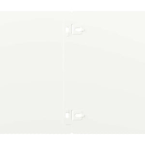 Weiße Rasenkanten Stahl 10er Set 20x103cm