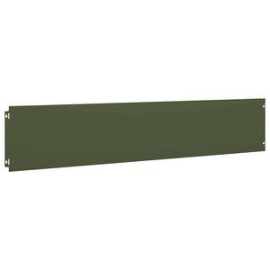 Olivgrüne Rasenkanten, 10er Set, Stahl