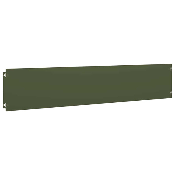 Olivgrüne Rasenkanten, 10er Set, Stahl