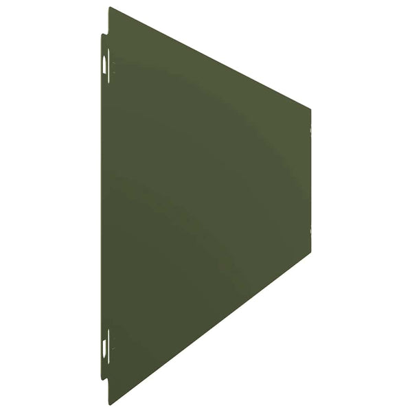 Olivgrüne Rasenkanten, 10er Set, Stahl