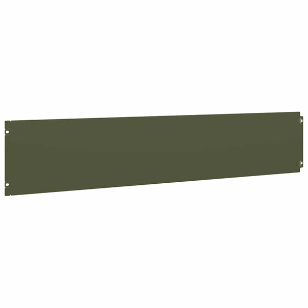 Olivgrüne Rasenkanten, 10er Set, Stahl