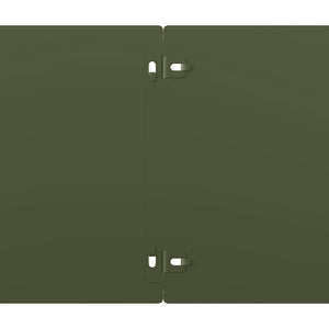 Olivgrüne Rasenkanten, 10er Set, Stahl