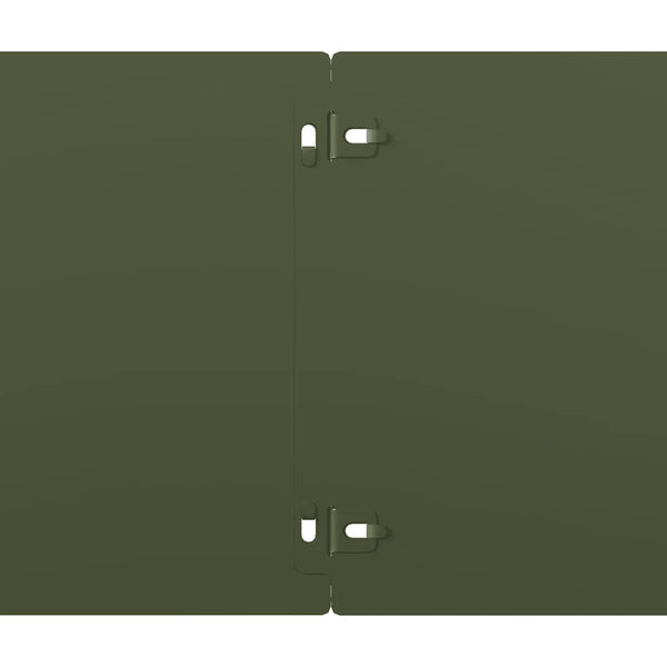 Olivgrüne Rasenkanten, 10er Set, Stahl