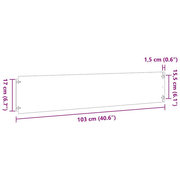 Olivgrüne Rasenkanten, 10er Set, Stahl