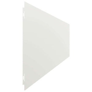 Weiße Rasenkanten Stahl 20x103cm, 30 Stk.