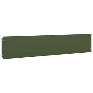 vidaXL Bordures de pelouse 30 pcs Vert olive 20x103 cm Acier laminé à froid