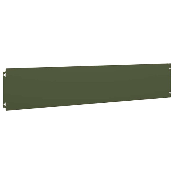 vidaXL Bordures de pelouse 30 pcs Vert olive 20x103 cm Acier laminé à froid