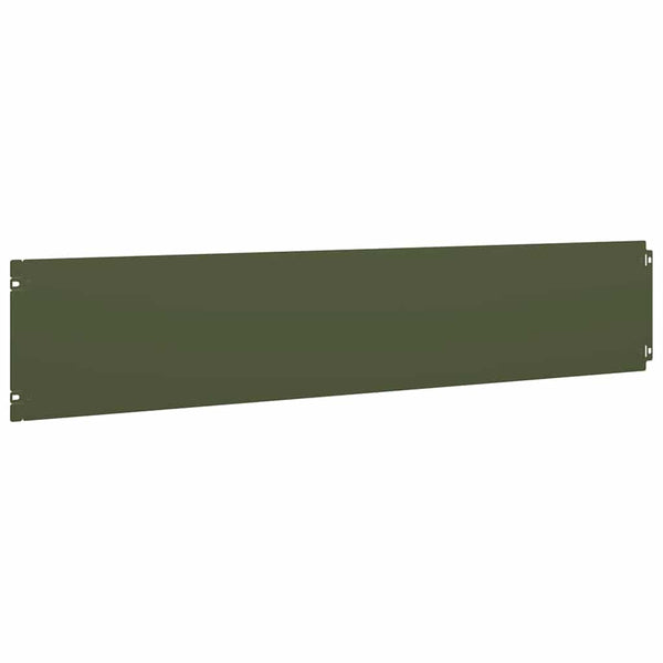 vidaXL Bordures de pelouse 30 pcs Vert olive 20x103 cm Acier laminé à froid