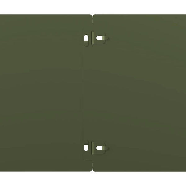 vidaXL Bordures de pelouse 30 pcs Vert olive 20x103 cm Acier laminé à froid