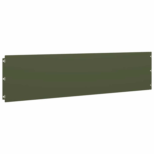Olivgrüne Rasenkanten, 10er Set, 25x103 cm