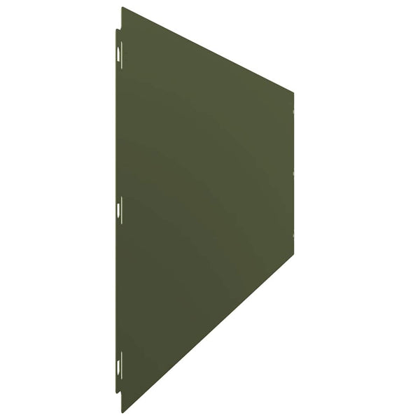 Olivgrüne Rasenkanten, 10er Set, 25x103 cm