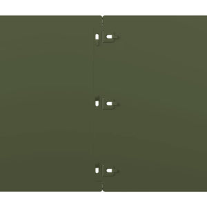 Olivgrüne Rasenkanten, 10er Set, 25x103 cm