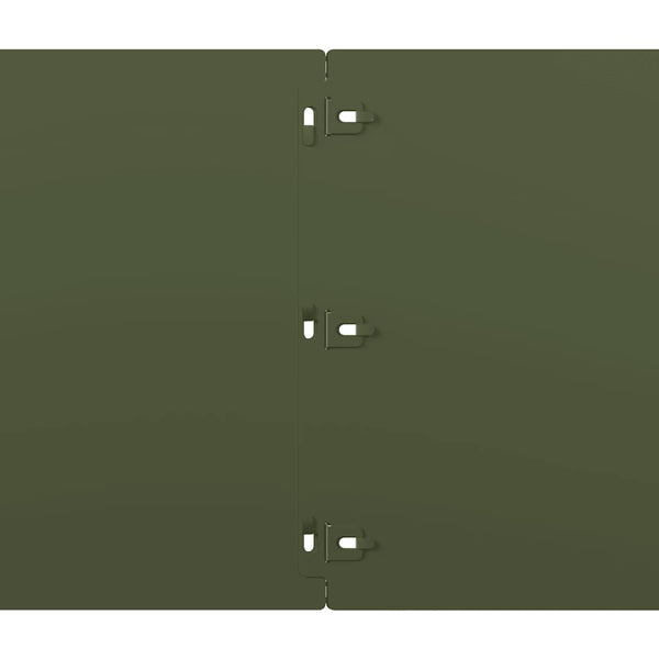Olivgrüne Rasenkanten, 10er Set, 25x103 cm