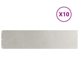 Edelstahl Rasenkanten 10er Set, 25x103cm