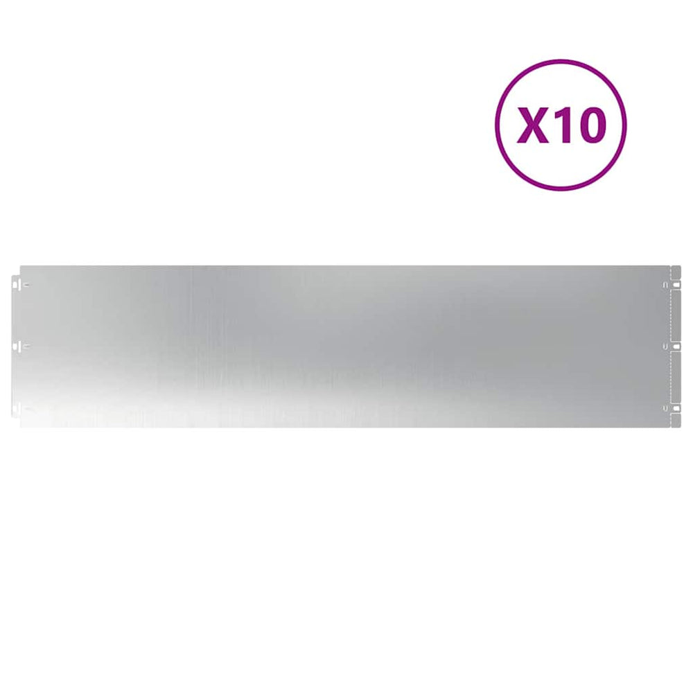 Verzinkte Rasenkanten 10er Set, 25x103 cm