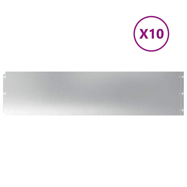 Verzinkte Rasenkanten 10er Set, 25x103 cm