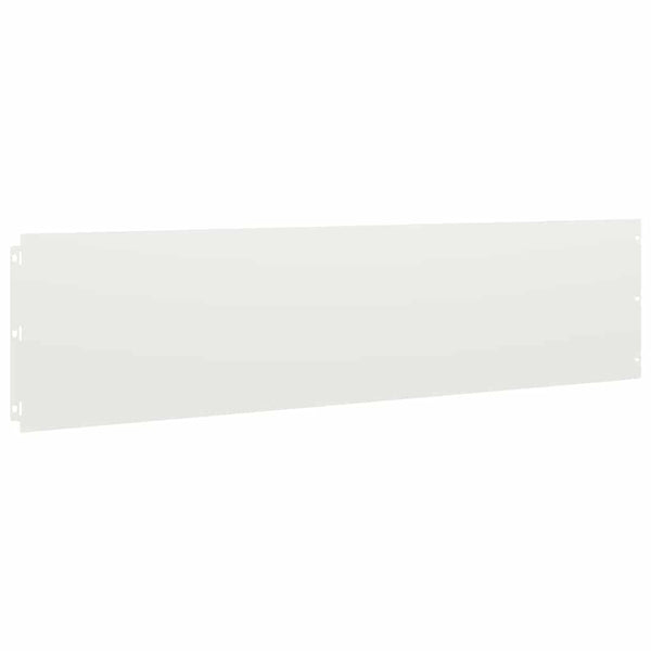 Weiße Rasenkanten Stahl 20 Stk. 25x103 cm