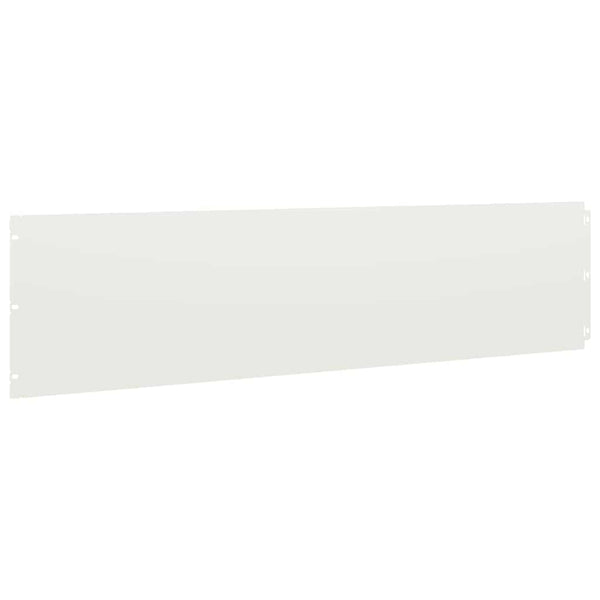 Weiße Rasenkanten Stahl 20 Stk. 25x103 cm