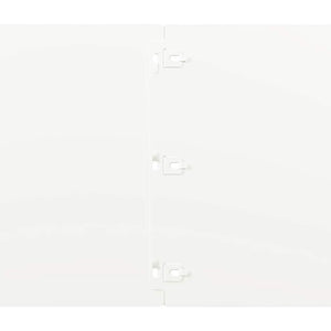 Weiße Rasenkanten Stahl 20 Stk. 25x103 cm