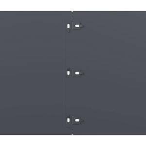Anthrazit Rasenkanten Stahl 20 Stk. 25x103 cm