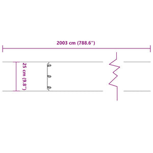 Anthrazit Rasenkanten Stahl 20 Stk. 25x103 cm