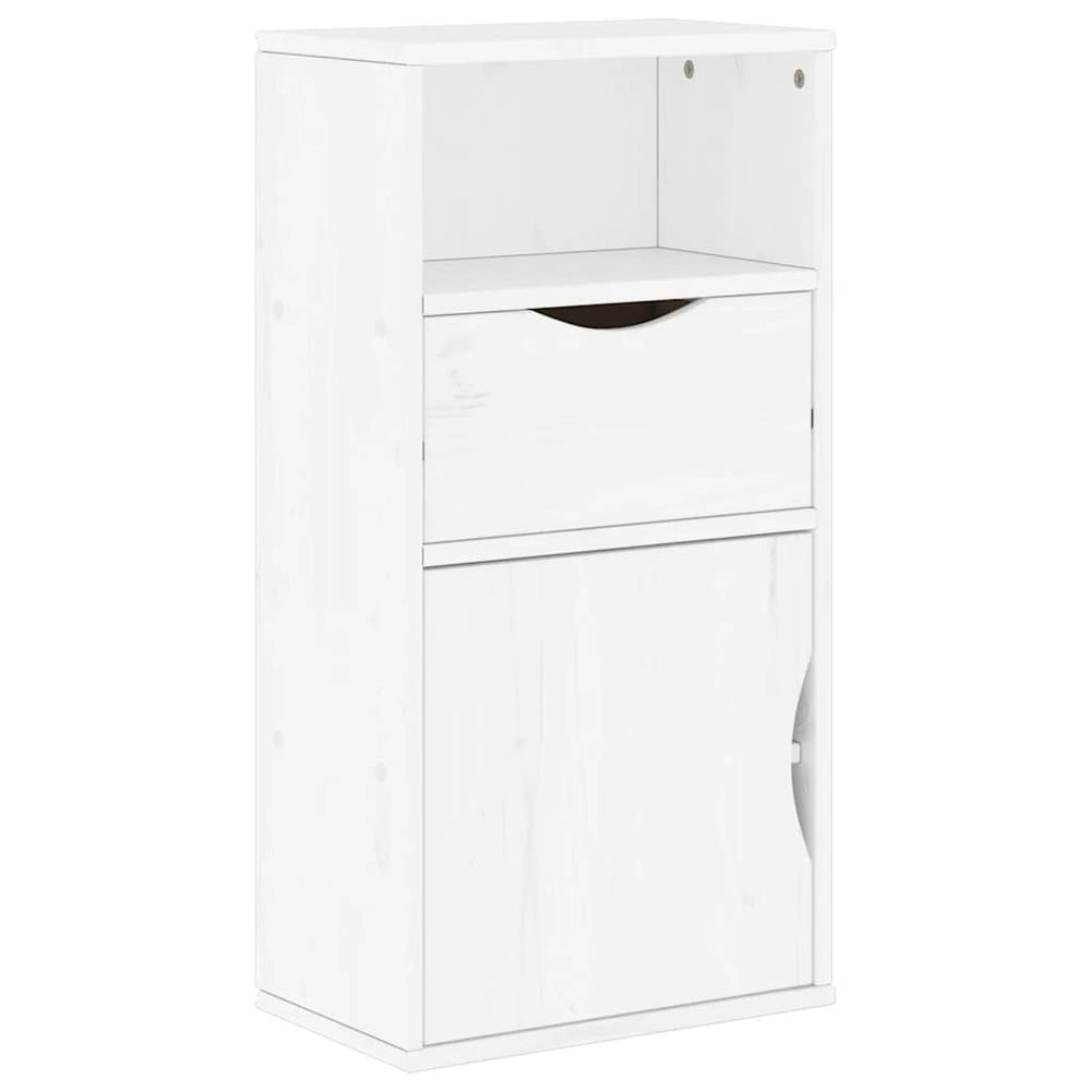 vidaXL Sideboard with Drawer ODDA White Solid Pine Wood