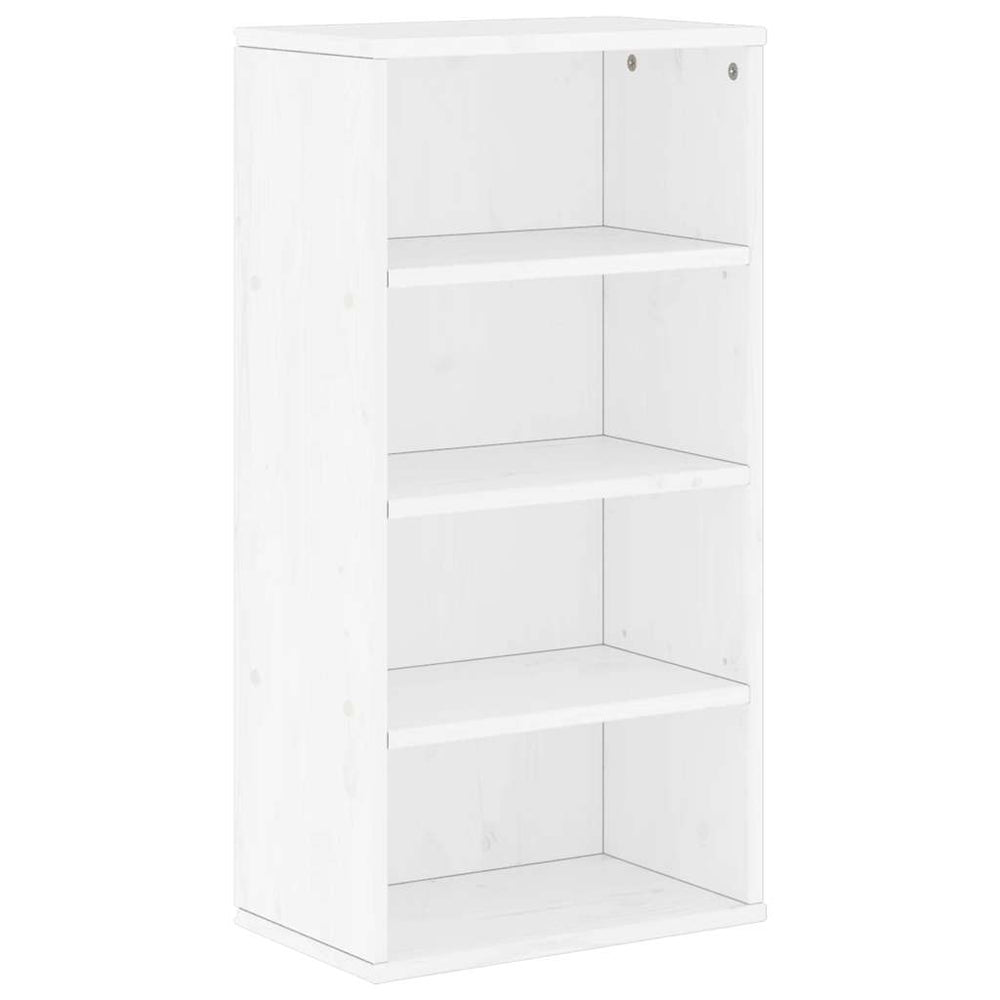 Weißer Beistellschrank ODDA Kiefer Massivholz