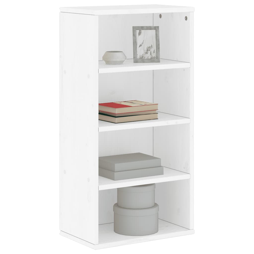 Weißer Beistellschrank ODDA Kiefer Massivholz