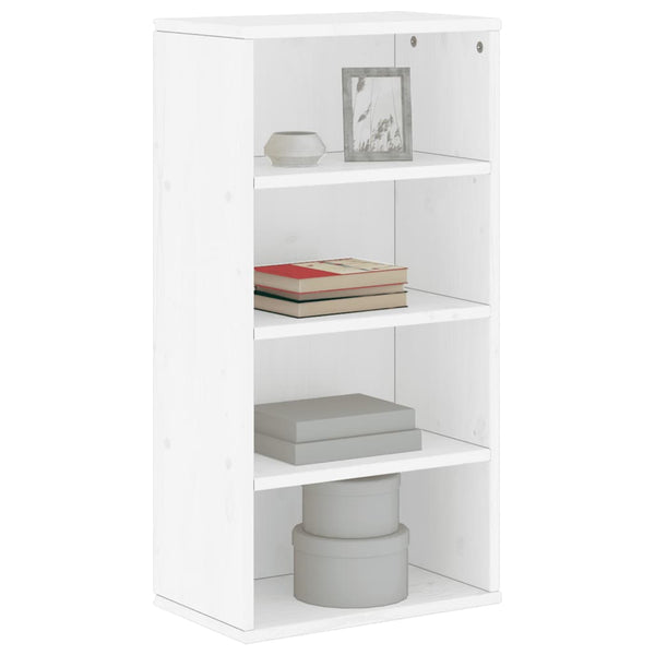 Weißer Beistellschrank ODDA Kiefer Massivholz