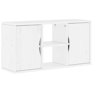 Weißer TV-Schrank Kiefer Massivholz 79cm