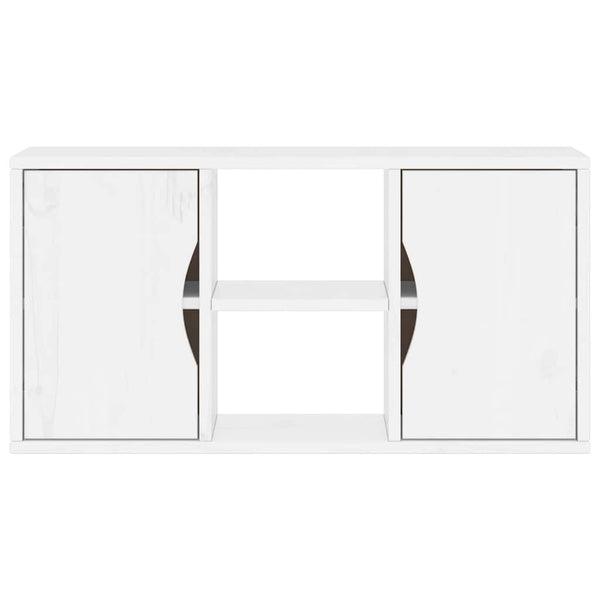 Weißer TV-Schrank Kiefer Massivholz 79cm