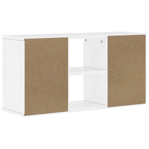 Weißer TV-Schrank Kiefer Massivholz 79cm